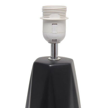 Simple Designs Ceramic Prism Table Lamp, Black LT2082-BLK